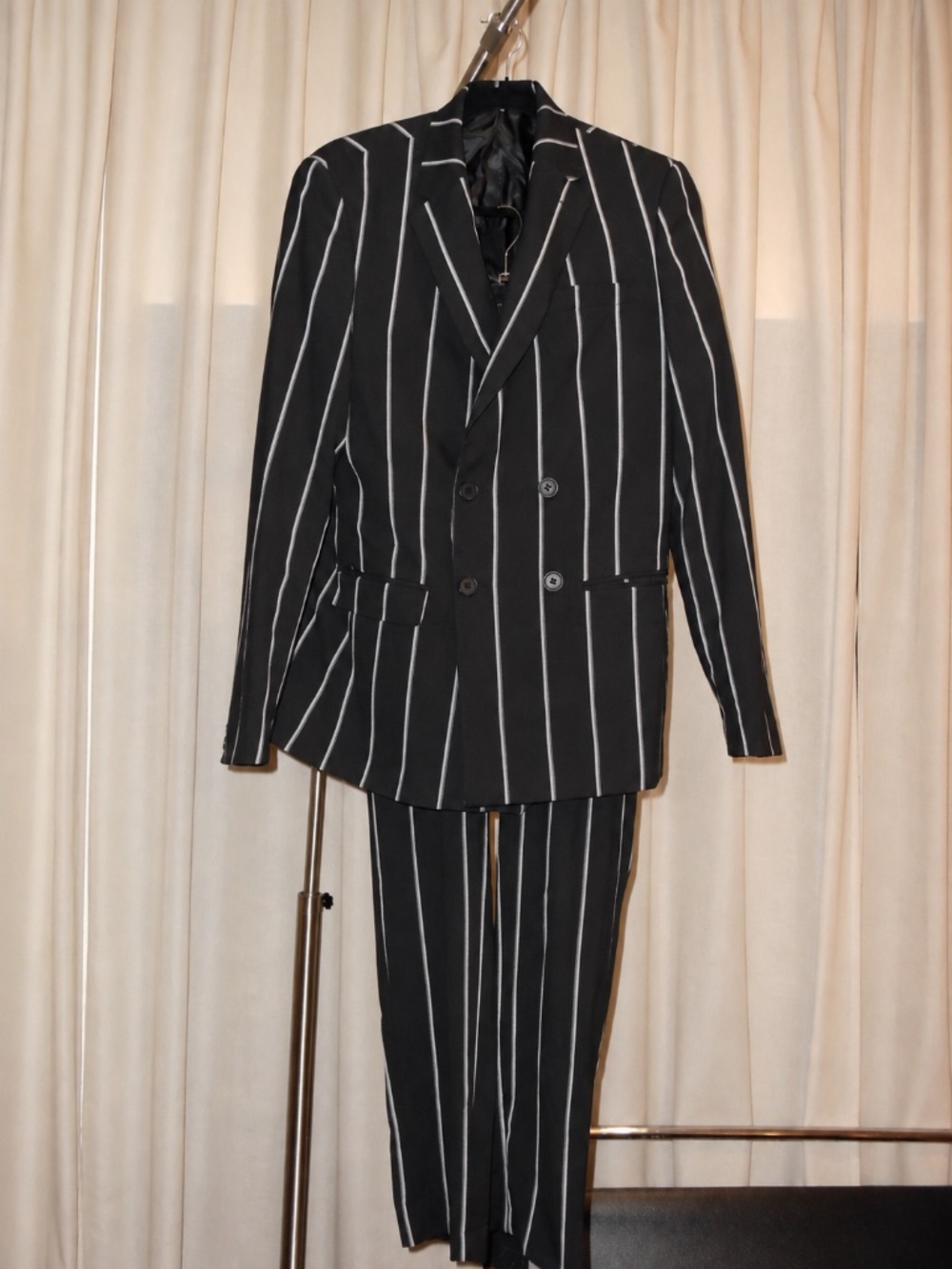 Black & Gray Pinstripe Two-Piece Suit